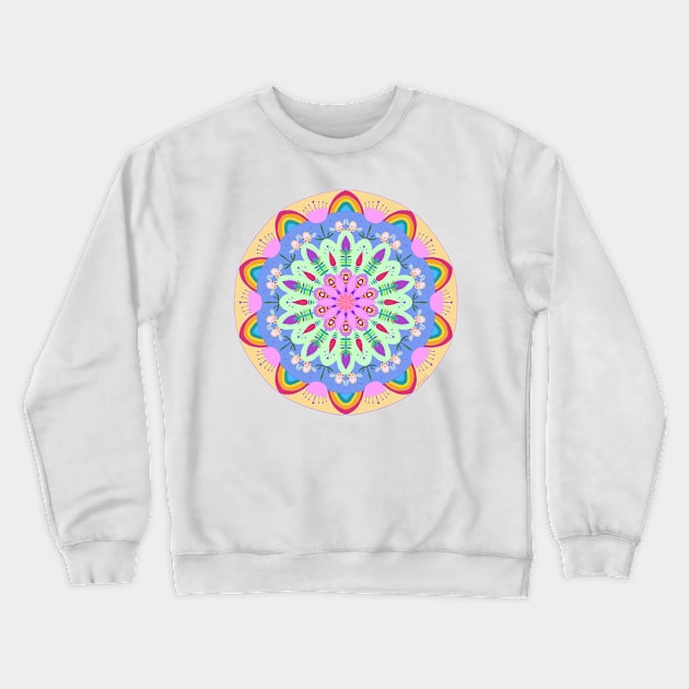 Spring Garden Mandala Crewneck Sweatshirt by HealingHearts17